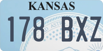 KS license plate 178BXZ