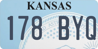 KS license plate 178BYQ