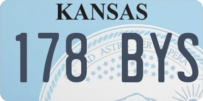 KS license plate 178BYS