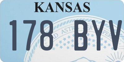 KS license plate 178BYV