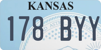 KS license plate 178BYY
