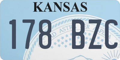 KS license plate 178BZC