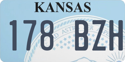 KS license plate 178BZH