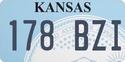 KS license plate 178BZI
