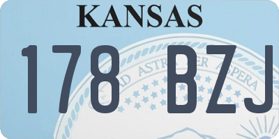 KS license plate 178BZJ