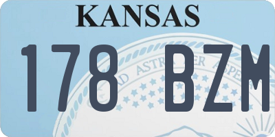 KS license plate 178BZM