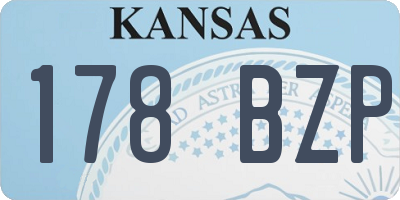 KS license plate 178BZP