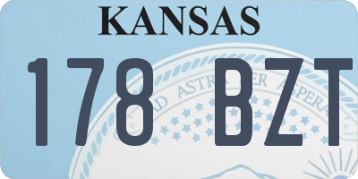 KS license plate 178BZT