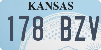 KS license plate 178BZV