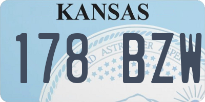 KS license plate 178BZW