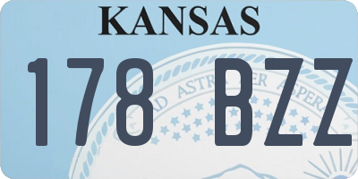 KS license plate 178BZZ