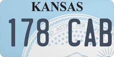 KS license plate 178CAB