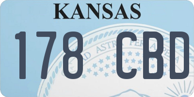 KS license plate 178CBD