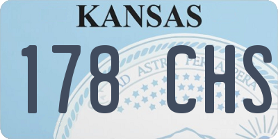KS license plate 178CHS