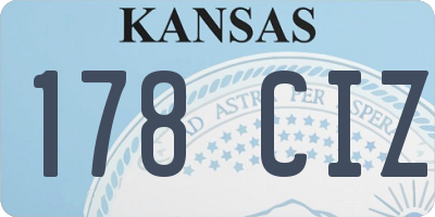 KS license plate 178CIZ