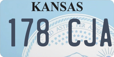 KS license plate 178CJA