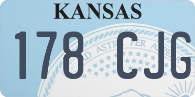 KS license plate 178CJG