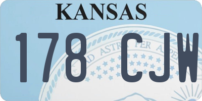 KS license plate 178CJW
