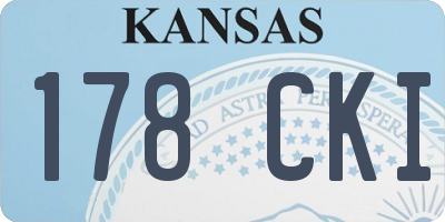 KS license plate 178CKI