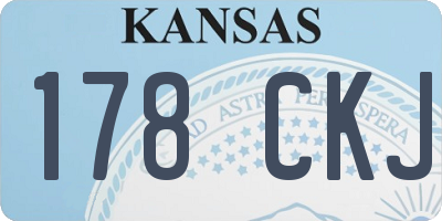 KS license plate 178CKJ