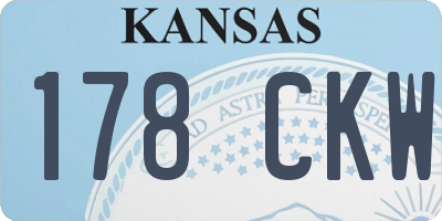 KS license plate 178CKW