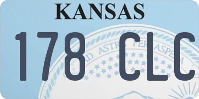 KS license plate 178CLC