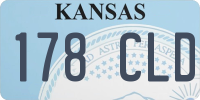 KS license plate 178CLD