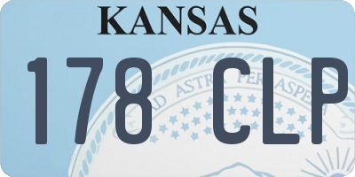 KS license plate 178CLP