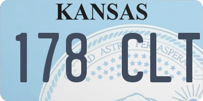 KS license plate 178CLT