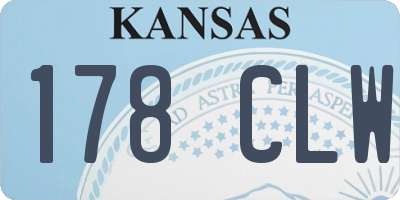 KS license plate 178CLW