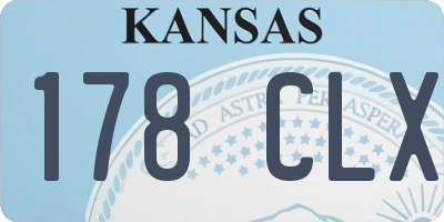 KS license plate 178CLX