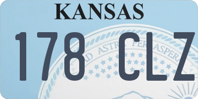 KS license plate 178CLZ