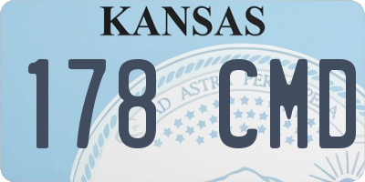 KS license plate 178CMD