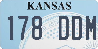 KS license plate 178DDM