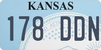 KS license plate 178DDN