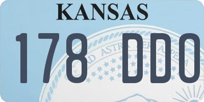 KS license plate 178DDO
