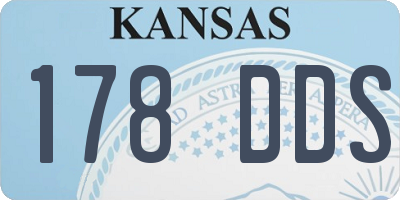 KS license plate 178DDS