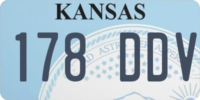 KS license plate 178DDV