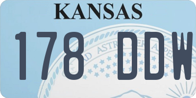 KS license plate 178DDW