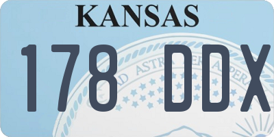 KS license plate 178DDX