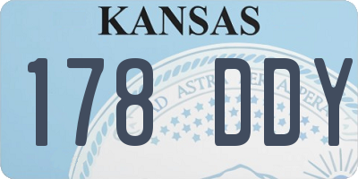 KS license plate 178DDY