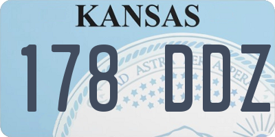KS license plate 178DDZ