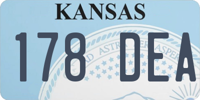 KS license plate 178DEA