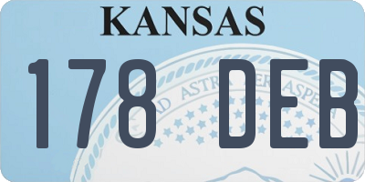 KS license plate 178DEB