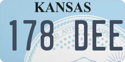 KS license plate 178DEE