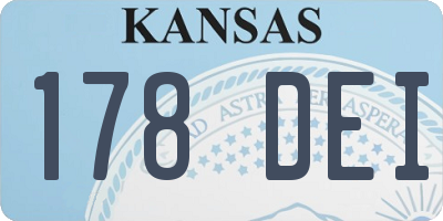 KS license plate 178DEI