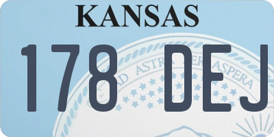 KS license plate 178DEJ
