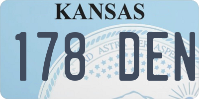 KS license plate 178DEN