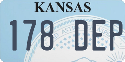 KS license plate 178DEP