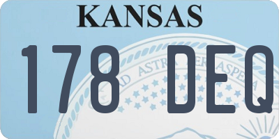 KS license plate 178DEQ